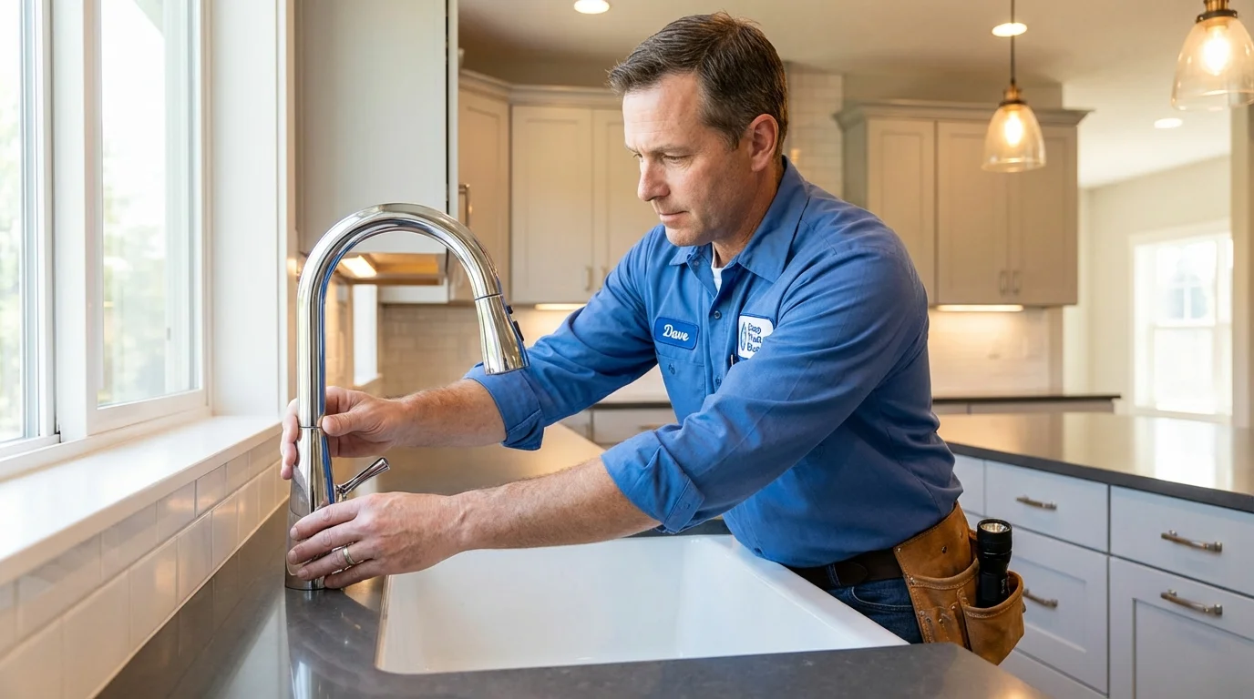 Kitchen faucet installation by Johns Plumbing LLC in Austell